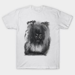 BLACK AND WHITE FIRE MONSTER T-Shirt